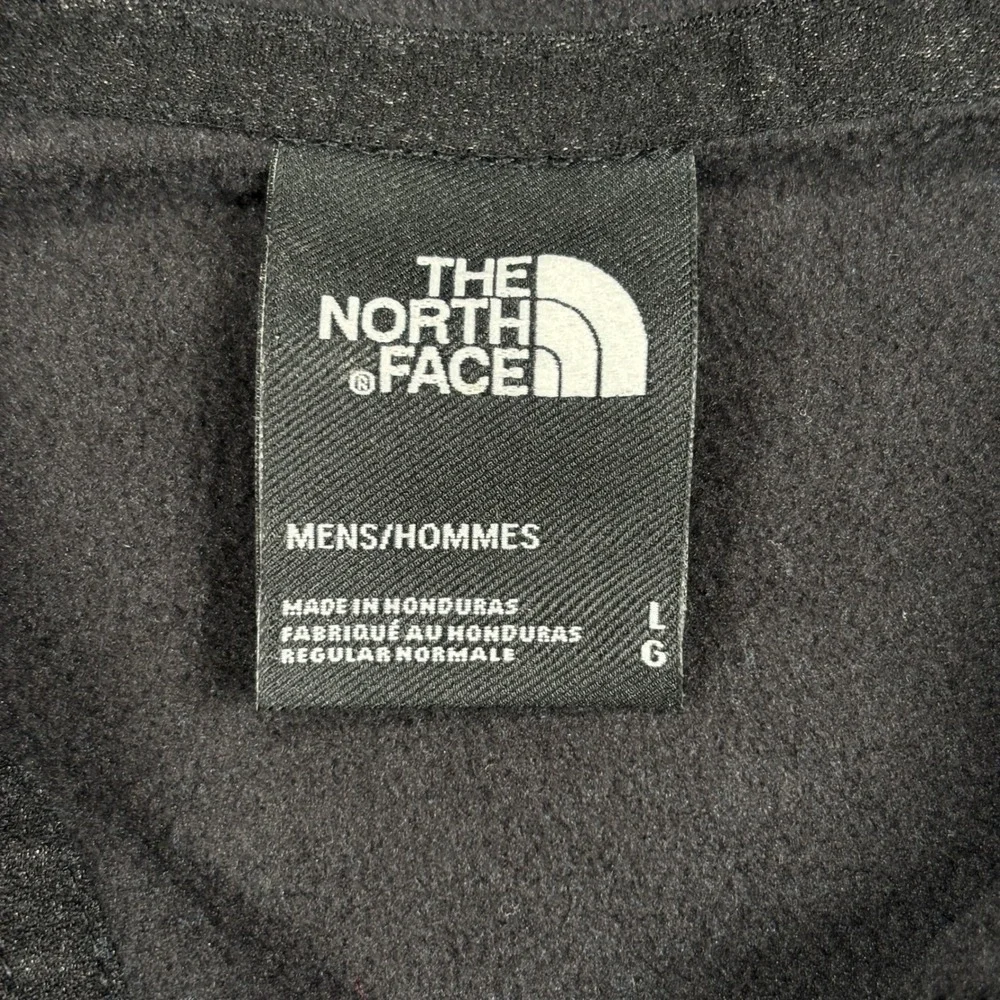 The North Face Fleece Pullover Mens L Blue Black TKA 100 Quarter Zip Jacket
